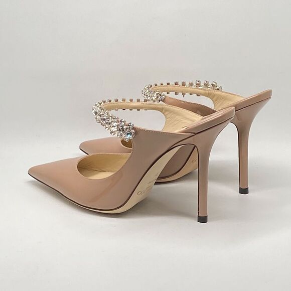 Jimmy Choo Bing 100MM Embellished Patent Leather Mules size 36 - Picture 10 of 15